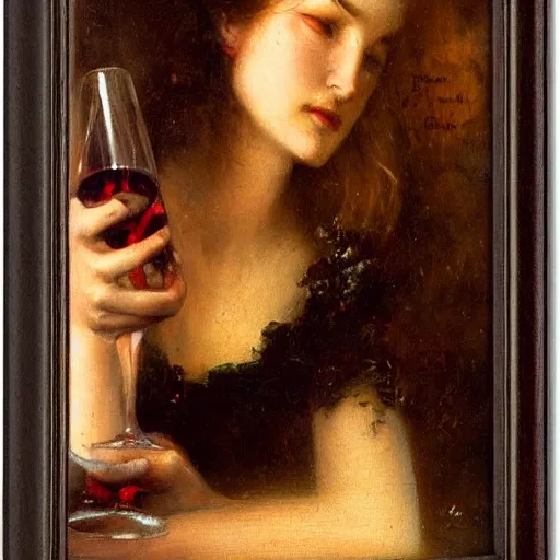 Image similar to intricate, lonely tired young woman man holding wine bottle drunk in the street, detailed, by gaston bussiere, h. r. giger, masterpiece, sharp focus,