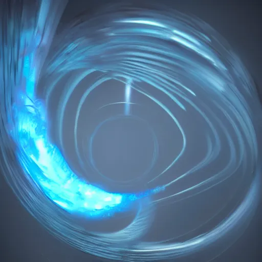 Prompt: a swirling vortex of blue plasma energy dramatic lighting, hdr, hyper realistic, octane, unreal, blender, raytracing, trending on artstation