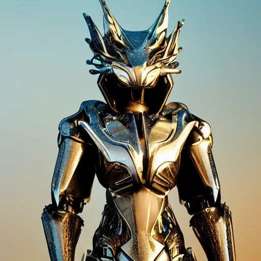 Prompt: epic close up shot, realistic detailed stunning beautiful anthropomorphic robot mechanical female dragon, doing an elegant pose with hand on hip, looking to the side, sleek streamlined armor and design, sharp claws, sleek well designed head with LED eyes, standing on two legs, wearing a hooded cloak that blows in the wind from behind her, on the beach during sunset, high quality, cinematic art, sunset lighting, artstation, deviantart, furaffinity