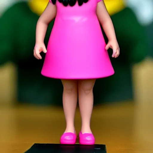 Prompt: Leni Robredo; funko pop of vice-president Leni Robredo, wearing a pink dress, fantasy, funko pop”