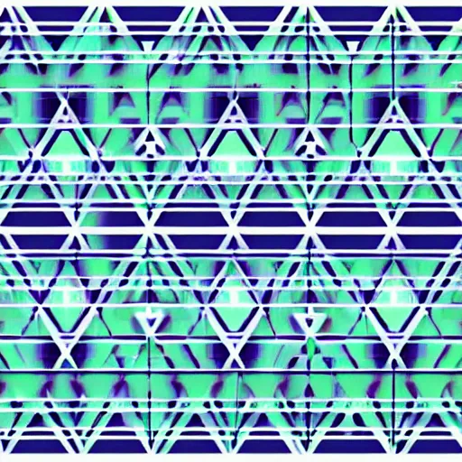 Prompt: beautiful geometric pattern of big triangles in pantone - 1 3 - 0 7 5 5, pantone - 1 3 - 1 4 0 4 and pantone - 1 8 - 0 1 0 7 colors