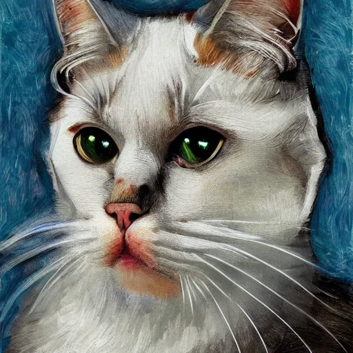 Prompt: Ron Perlman as a cat, digital painting, portrait, intricate detailed brush strokes, masterpiece, cute, beautiful, gorgeous, stunning, meticulous composition, unique design, , by Monet, by Rembrandt, by Michelangelo