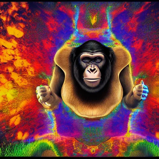 Image similar to stoned ape theory, psilocybin mushrooms, abstract, evolution