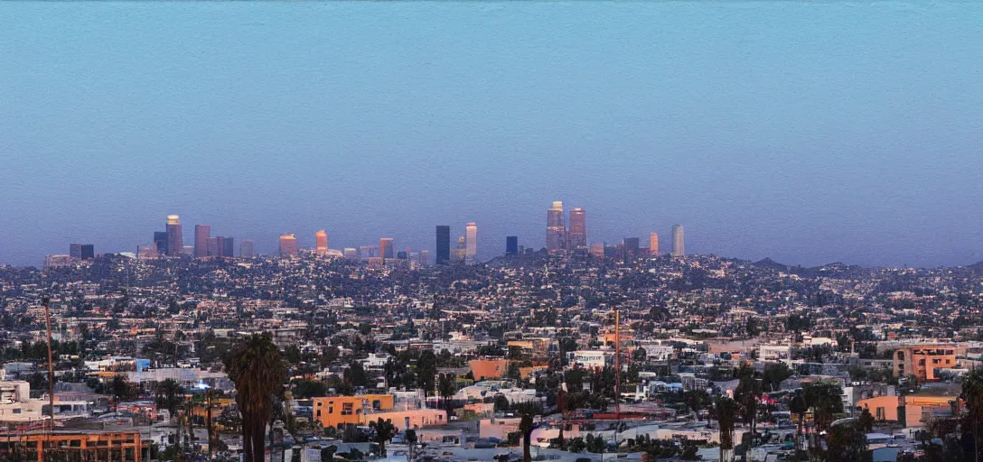 Image similar to l. a. at dusk by lou romano