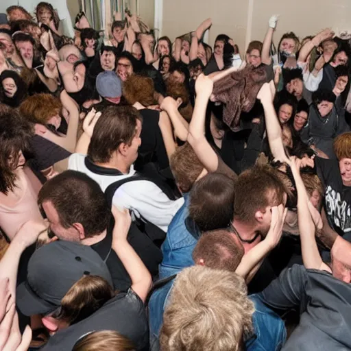 Image similar to moshpit in a public toilet