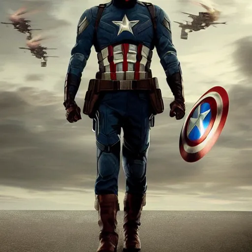 Image similar to Keanu reeves as Captain America 4K quality super realistic