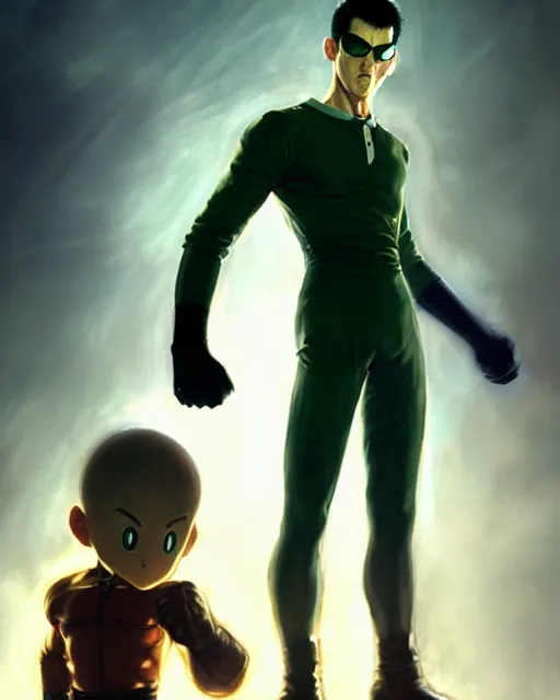 Image similar to gigachad luigi fighting like one punch man in a suit in the matrix, fantasy character portrait, ultra realistic, full body concept art, intricate details, highly detailed by greg rutkowski, ilya kuvshinov, gaston bussiere, craig mullins, simon bisley