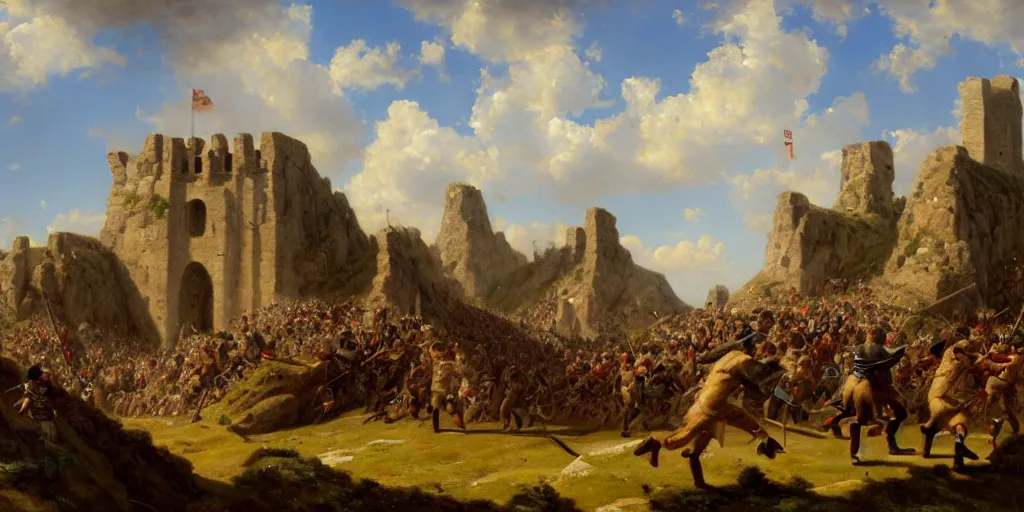 Prompt: landscape portrait of a marmots storming the bastille, by william sidney mount, trending on artstation