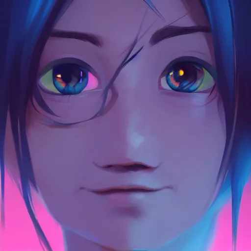 Image similar to face icon stylized minimalist pax, loftis, cory behance hd by jesper ejsing, by rhads, makoto shinkai and lois van baarle, ilya kuvshinov, rossdraws global illumination