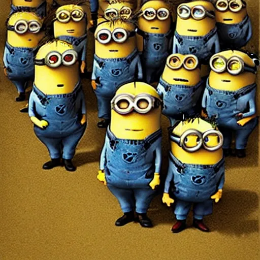 Image similar to the minions by Christian Krohg