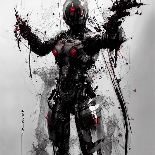 Prompt: !dream Beautiful cyborg ninja by Tsutomu Nihei, by Emil Melmoth, by stuz0r, Craig Mullins, yoji shinkawa, cross, artstation, peter morbacher, young, very attractive, pretty face, hyper detailed, very detailed, rendering by octane, shallow depth of field, uplight