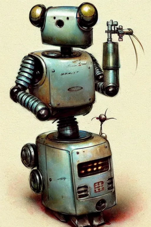 Image similar to ( ( ( ( ( 1 9 5 0 s retro robot cute pet. muted colors. ) ) ) ) ) by jean - baptiste monge!!!!!!!!!!!!!!!!!!!!!!!!!!!!!!