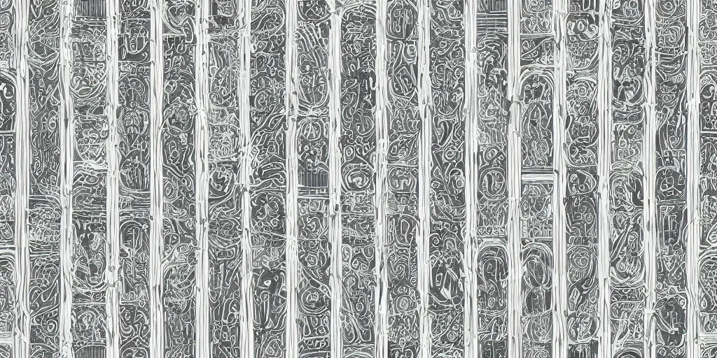 Image similar to multilayer, balck and white, a seamless pattern of aqueducts