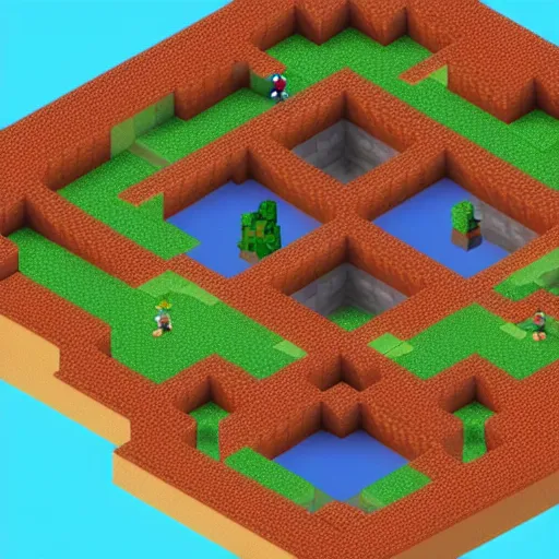 Image similar to isometric view of minecraft