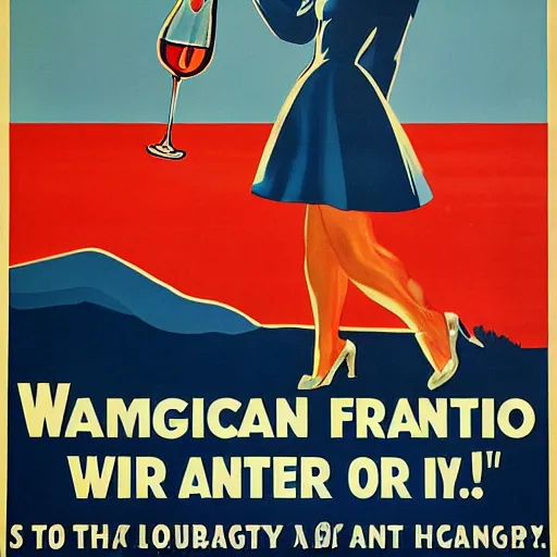 Image similar to 1950 American propaganda poster warning the danger of drinking water,