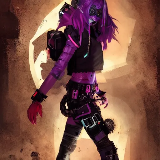 Prompt: cybergoth mimic teen girl, digital artwork by greg rutkowski and hiroriko araki