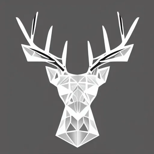 Image similar to geometric polygon deer illustration,