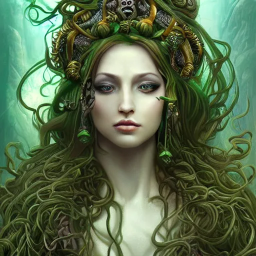 Medusa Beauty and Serpentine Elegance by oanarinaldi on DeviantArt
