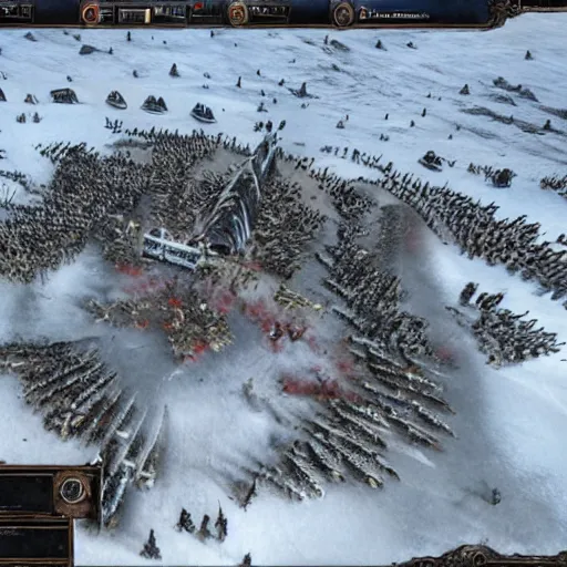 Prompt: The Battle of Winterfel in Total War