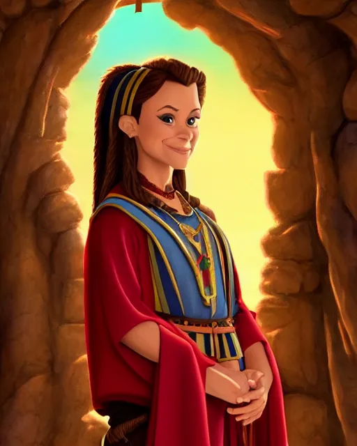 Image similar to charming young alyssa milano as an inca priest, by don bluth, fantasy environment, highly detailed, dynamic shadows, 4 k, wallpaper - 1 0 2 4