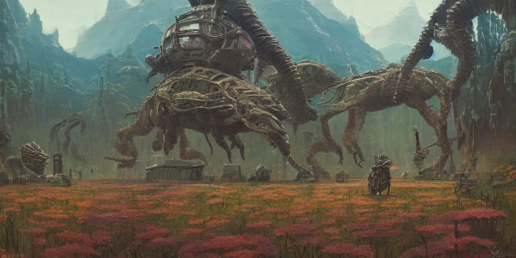 Prompt: #art #hyperreal #intricate interstellar-botw-studio-ghibli simon-stålenhag dinotopia, [32k hd]^10