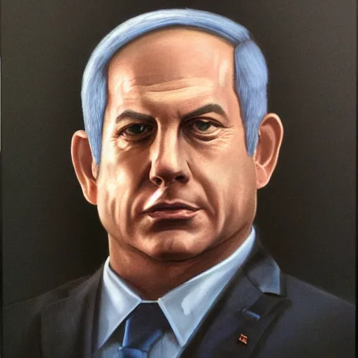 Image similar to a portrait of benjamin netanyahu by wayne barlowe
