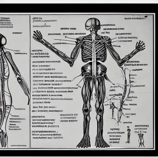 Image similar to an alien species, anatomical diagram, labeled body parts, from all tommorrows, by c. m. kosemen