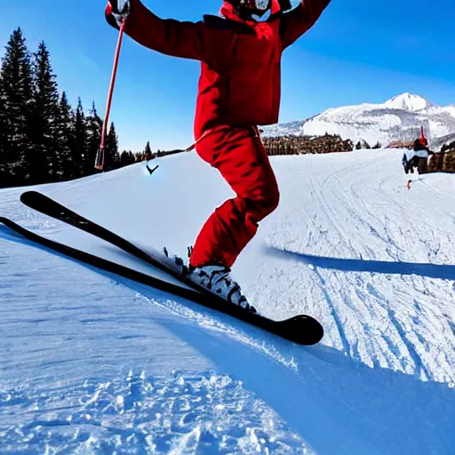 Image similar to photo of a guy skiing on ice cream!!!!!!
