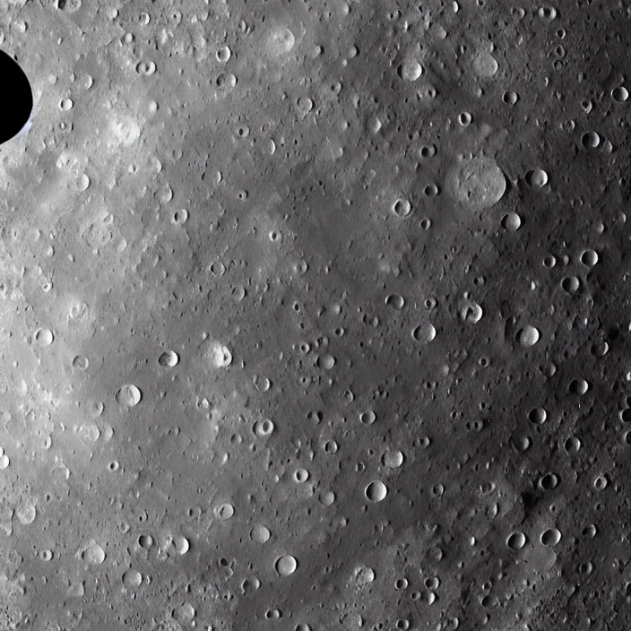 Prompt: wide angle view of the moon with punisher symbol in the form of a lunar crater