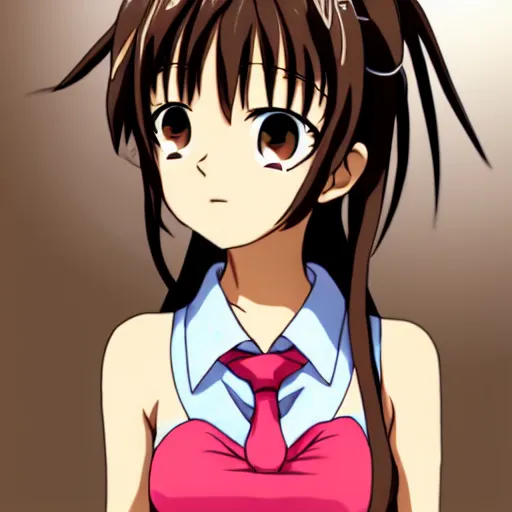 Image similar to professional portrait photograph, realistic photo of haruhi suzumiya from anime the melancholy of haruhi suzumiya.