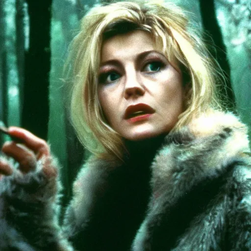 Image similar to laura palmer in the woods. still from blade runner -