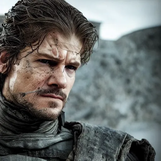 Image similar to solid snake in game of thrones, photography, tv show, hbo,