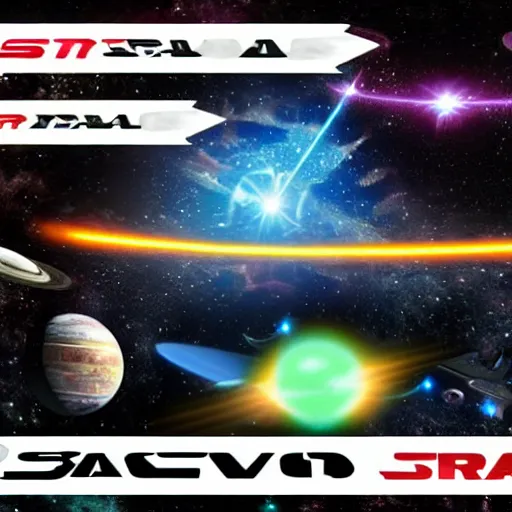 Prompt: Galactic War in space with Scary Space Crafts firing laser beams and destroying planets