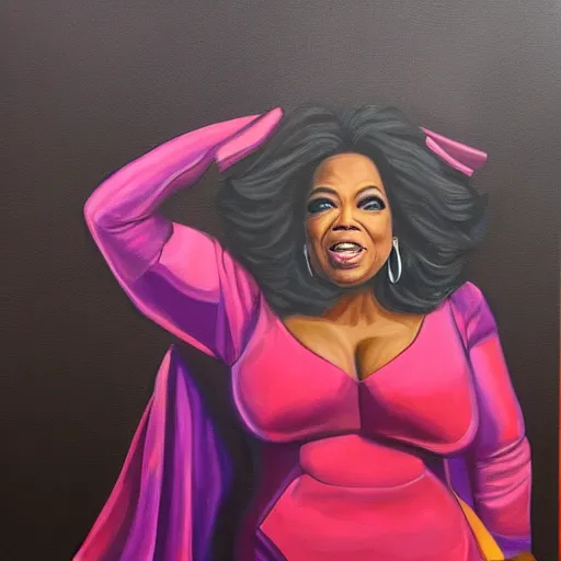 Image similar to Oprah in thanos form, painting