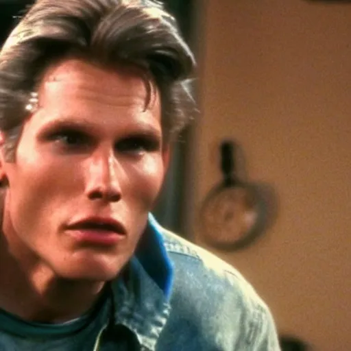 Image similar to Live Action Still of Jerma in Back to the Future, real life, hyperrealistic, ultra realistic, realistic, highly detailed, epic, HD quality, 8k resolution, body and headshot, film still