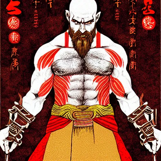 Prompt: Kratos in Chinese mythology