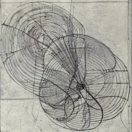 Image similar to leonardo da vinci sketches of neural networks architecture high resolution scans british museum collection