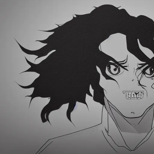 Prompt: manga panel of michael jackson in the style of kentaro miura, 8 k, 4 k, masterpiece, trending on artstation