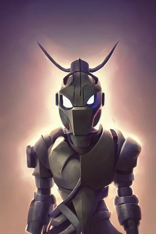 Image similar to epic mask helmet robot ninja portrait stylized as fornite style game design fanart by concept artist gervasio canda, behance hd by jesper ejsing, by rhads, makoto shinkai and lois van baarle, ilya kuvshinov, rossdraws global illumination radiating a glowing aura global illumination ray tracing hdr render in unreal engine 5