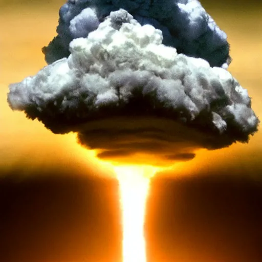 Prompt: nuke cloud that looks like a club