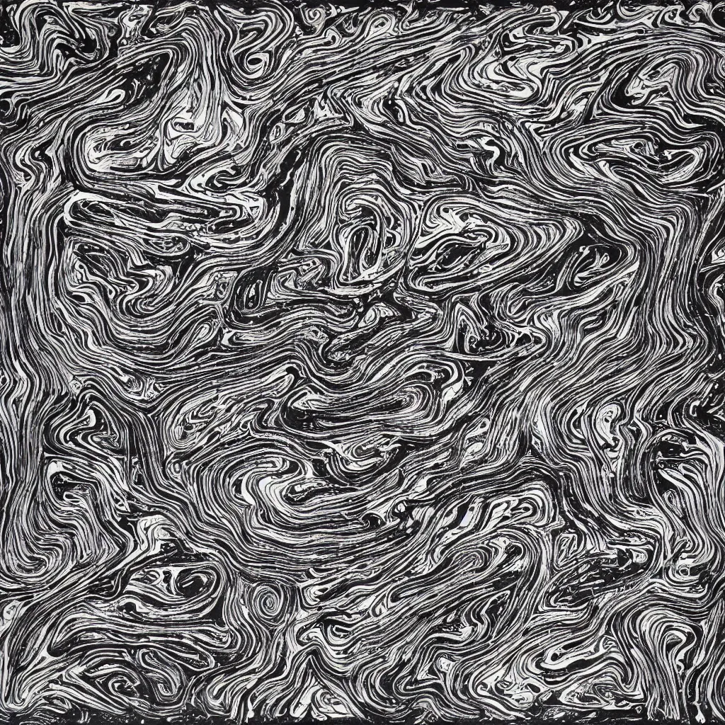 Image similar to topo camo, swirls, technical, acrylic, teeth, death metal, eerie, tribal, clay, dotting, lines, stipple, points, cybernetic, style of old painting, francis bacon art, sleep paralysis, hypnosis, eerie, terror, oil, neon, black and white, color splotches, colorful dots, ominous, abstract