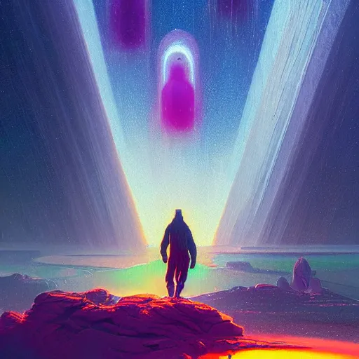 Prompt: a beautiful painting by Raphael Jabali, taken down in spectacular form by beeple, and vincent monologue Interstellar and inception, 4k resolution digital art by dan paul lehr and greg rutkowski