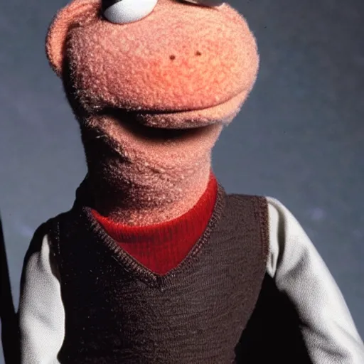 Prompt: elon musk as a muppet on the muppet show 1 9 9 0