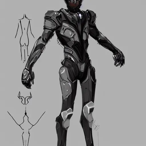 Image similar to concept art, stylized proportions, very long legs, concept design, sketch, human character, science fiction suit, helmet, trending on artstation