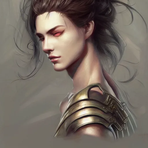 Image similar to tattoo design, a professional painting of a beautiful young female, partially clothed in battle armor, olive skin, long dark hair, beautiful bone structure, symmetrical facial features, intricate, elegant, digital painting, concept art, smooth, sharp focus, illustration, from Metal Gear, by Ruan Jia and Mandy Jurgens and Greg Rutkowski and Artgerm and William-Adolphe Bouguerea and artgerm, cat girl, anime