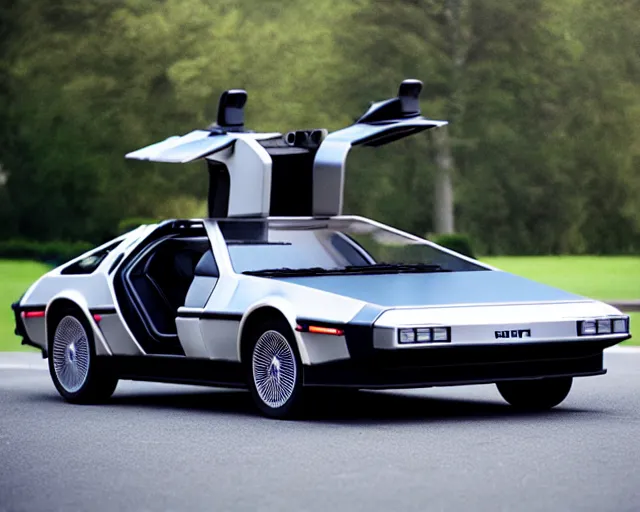 Image similar to new prototype delorean, dslr