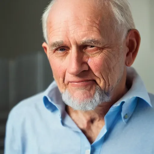 Image similar to 4 k photo of a very average extremely old white man