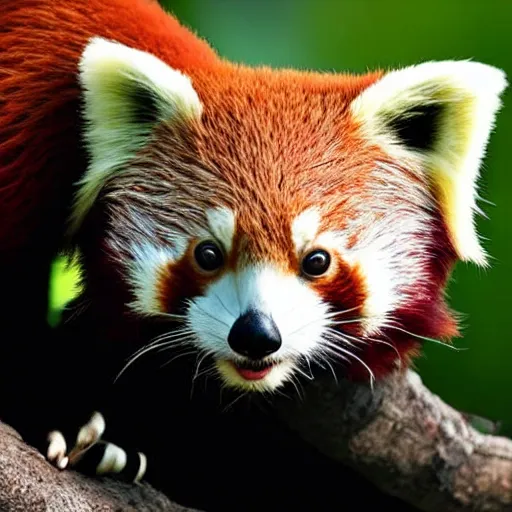 Prompt: red panda, award winning nature photograph, national geographic