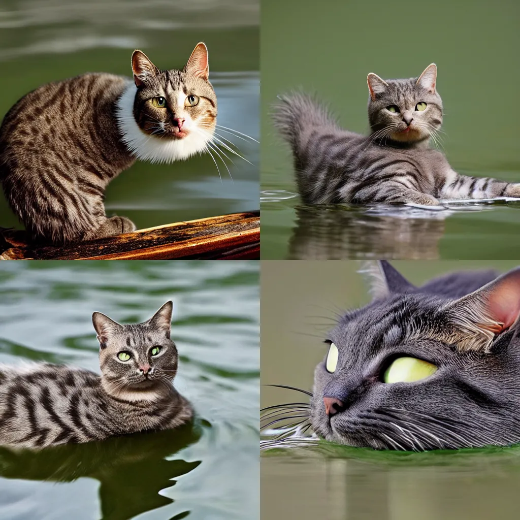 Prompt: cat duck hybrid, national geographic photography, masterpiece