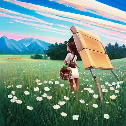 Image similar to a beautiful painting representative of the art style of rhads